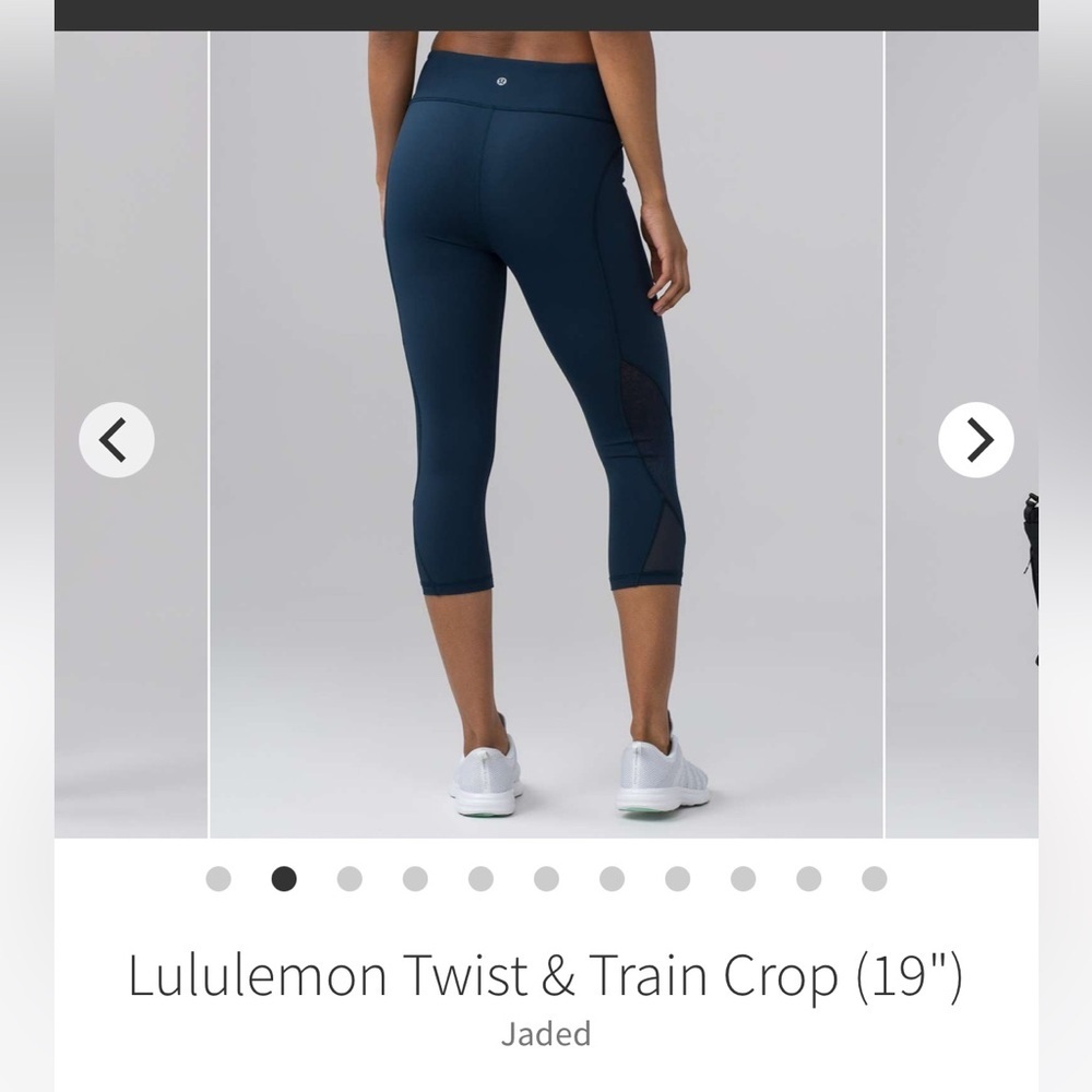 Lululemon Athletica Twist & Train Crop Leggings with Mesh